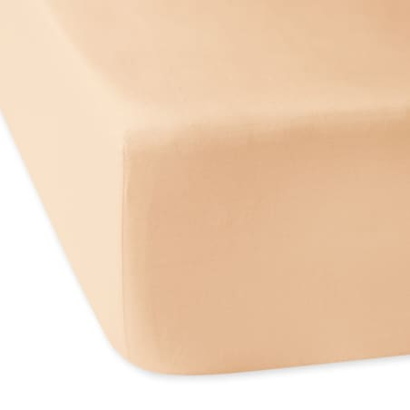 Prześcieradło z bawełny satynowej z gumką 160x200 kolor Jasny beż