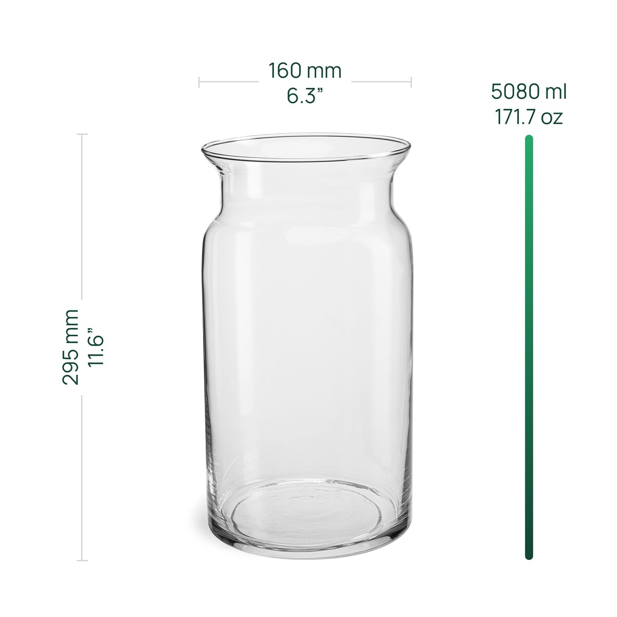 Wazon szklany, słój Aura 29.5 cm