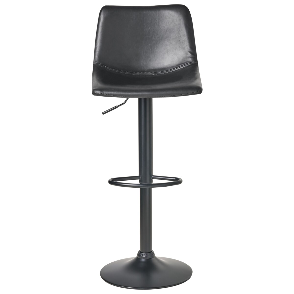 Zestaw 2 hokerów barowych LEBRIJA Ekoskóra Obrotowy Czarny