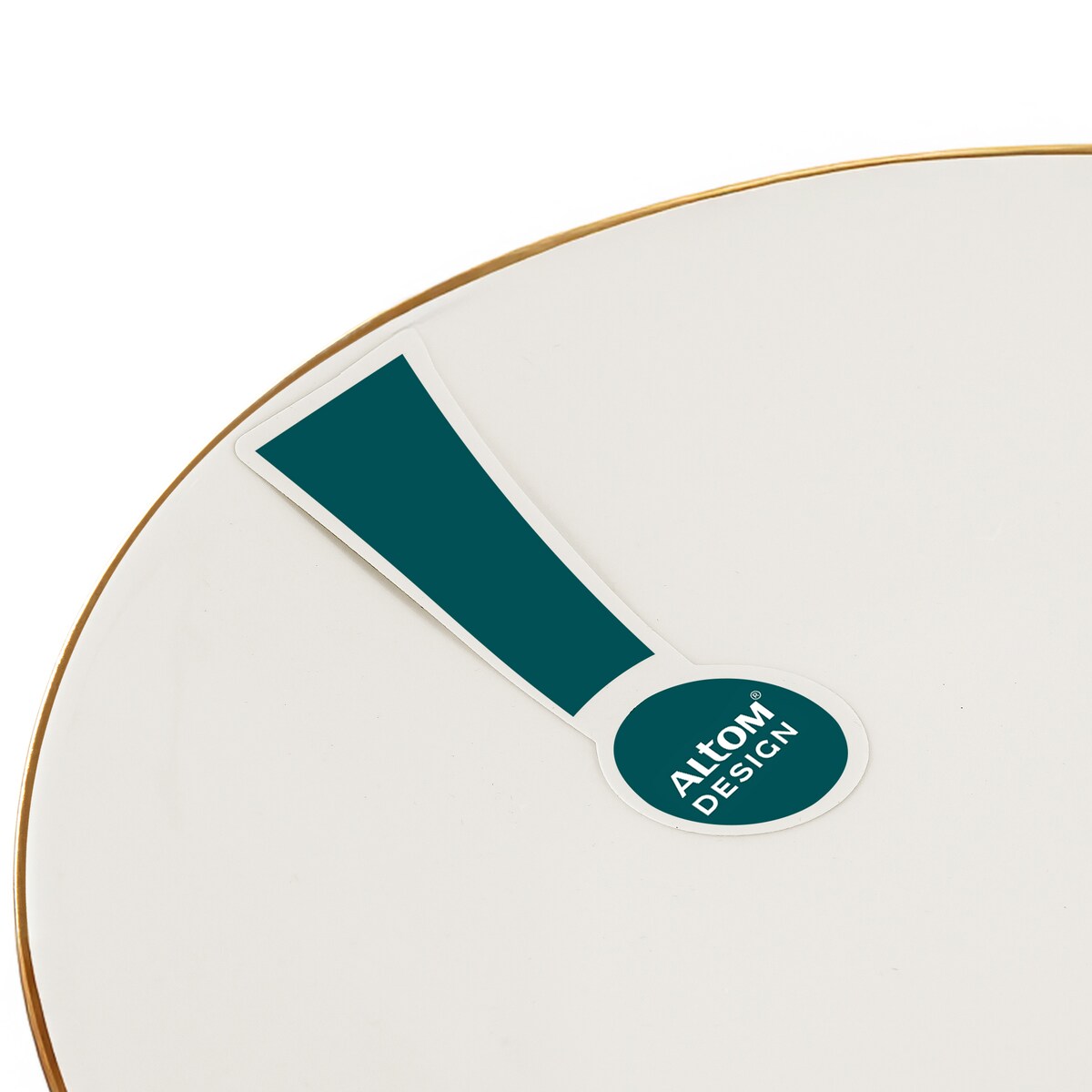 KONSIMO AD BELLA, Zestaw kawowy 6 os. (20 el.), kolor ecru/złoty