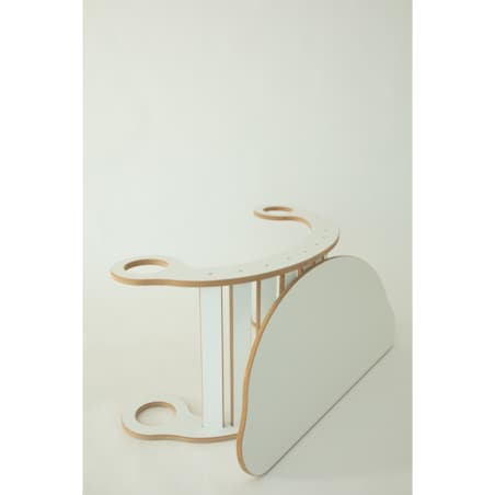 Zestaw BUJAK MONTESSORI Poduszka RÓŻ +Ścianka + Krzesło Blat Zjeżdżalnia CE