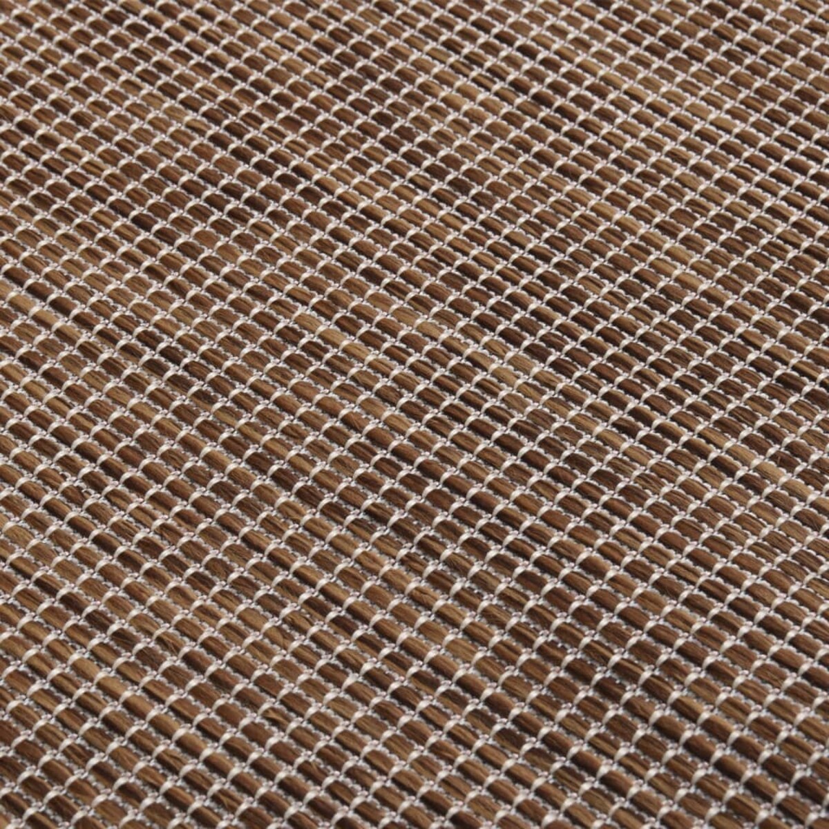 vidaXL Dywan zewnętrzny o płaskim splocie, 80x150 cm, brązowy