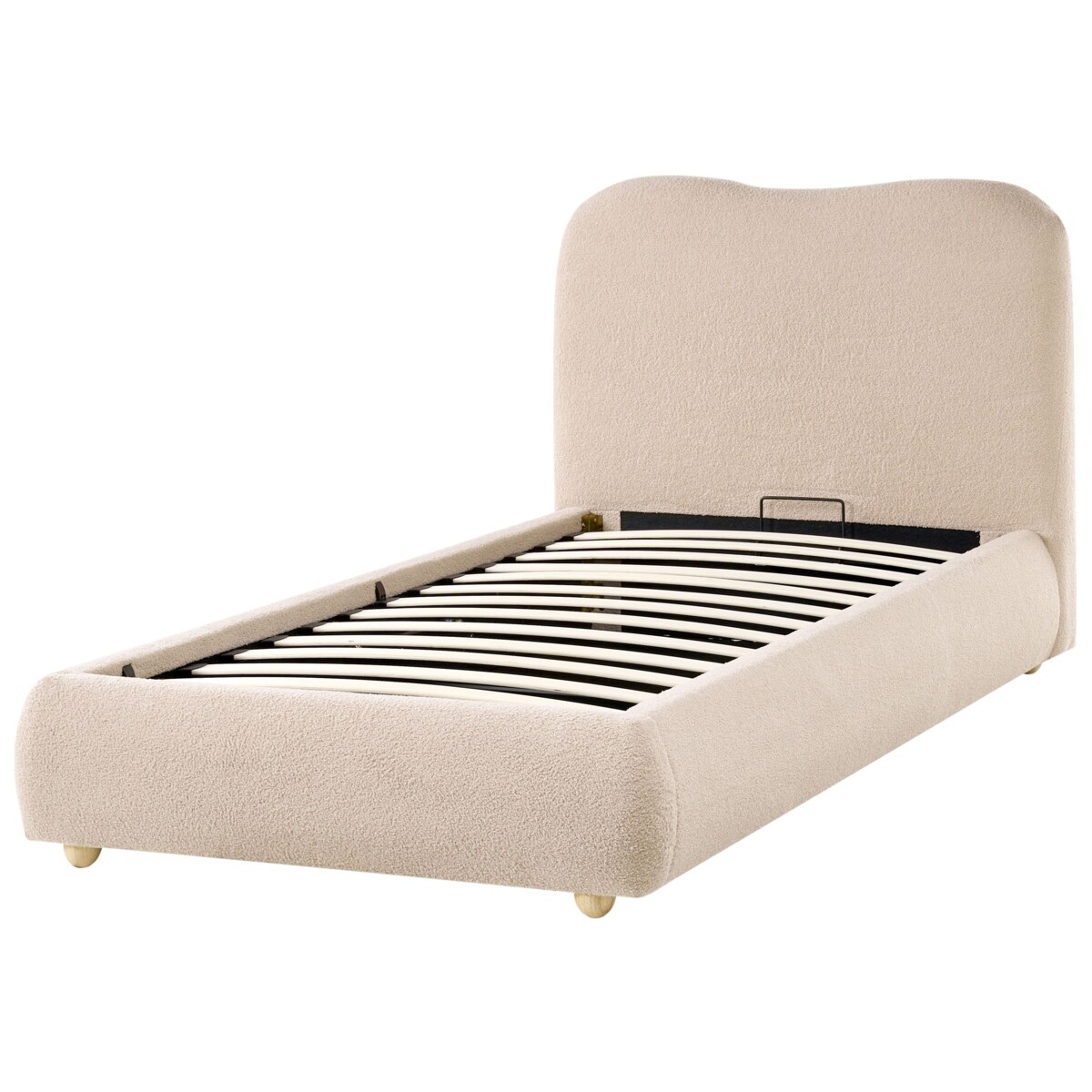 Łóżko z pojemnikiem Boucle BLAGNAC 90 x 200 cm Beżowy