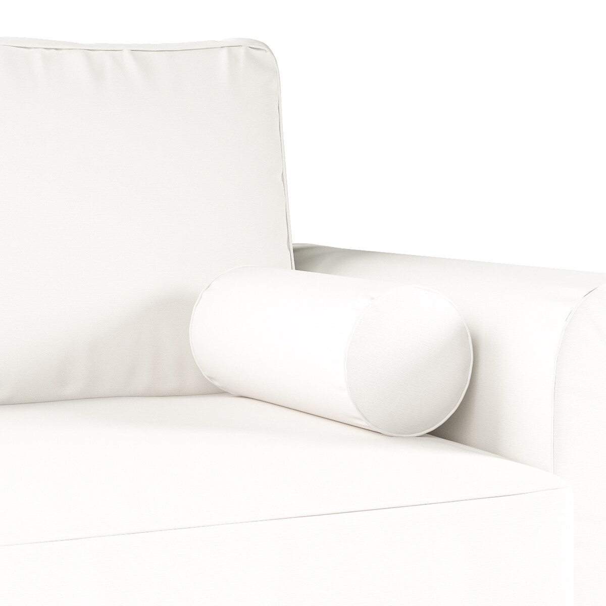 Poduszka wałek prosty, biały, Ø16 x 40 cm, Cotton Panama