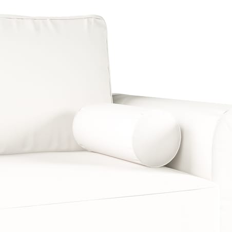 Poduszka wałek prosty, biały, Ø16 x 40 cm, Cotton Panama