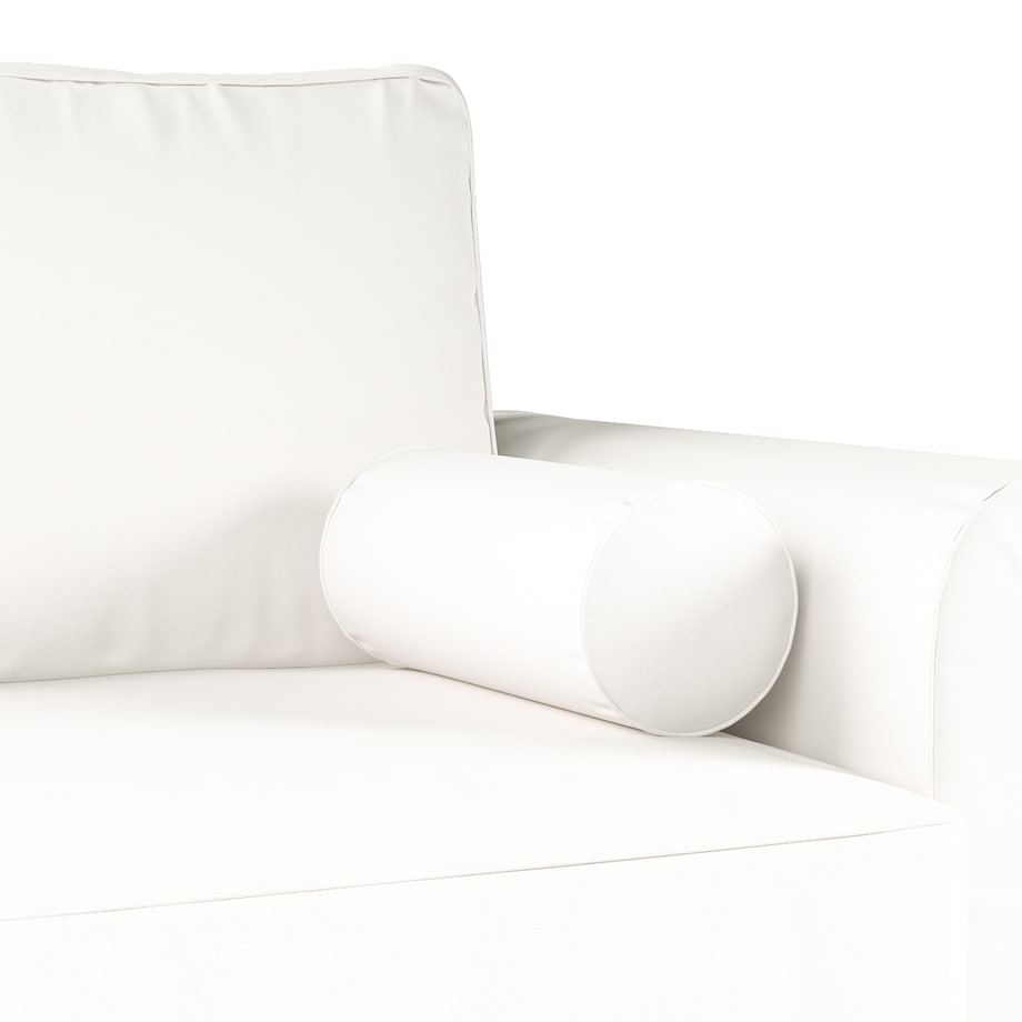 Poduszka wałek prosty, biały, Ø16 x 40 cm, Cotton Panama