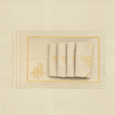 Podkładki Candy Cane Jouful Christmas Goldenline – komplet 4 szt.