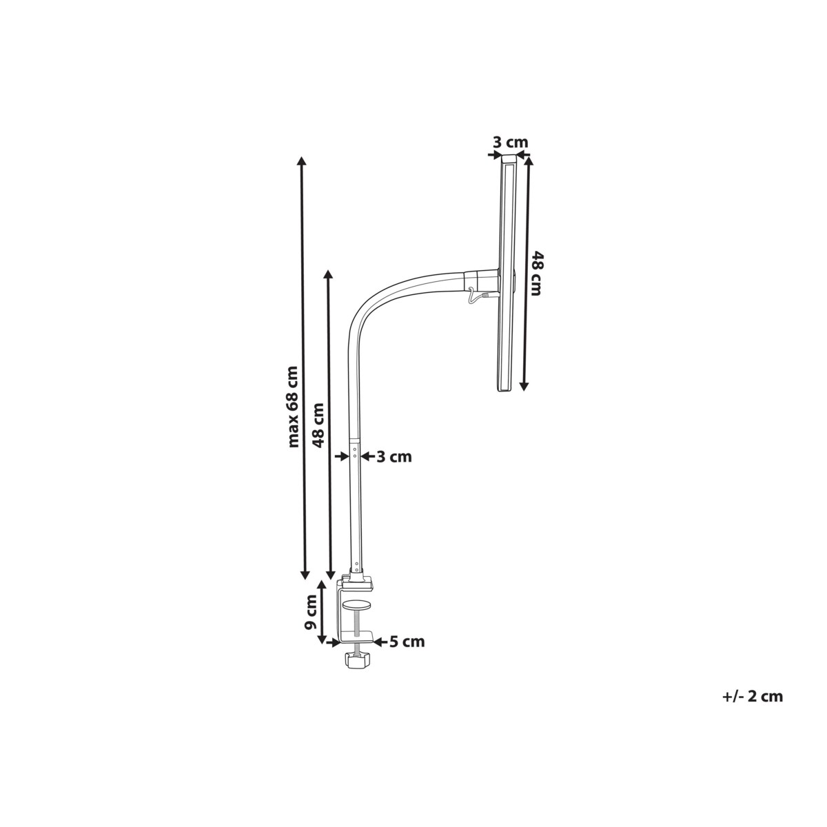 Lampa biurkowa zaciskowa czarna AURIGA