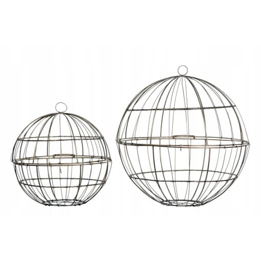 2 szt. KWIETNIK KLATKA OKRĄGŁA stare złoto