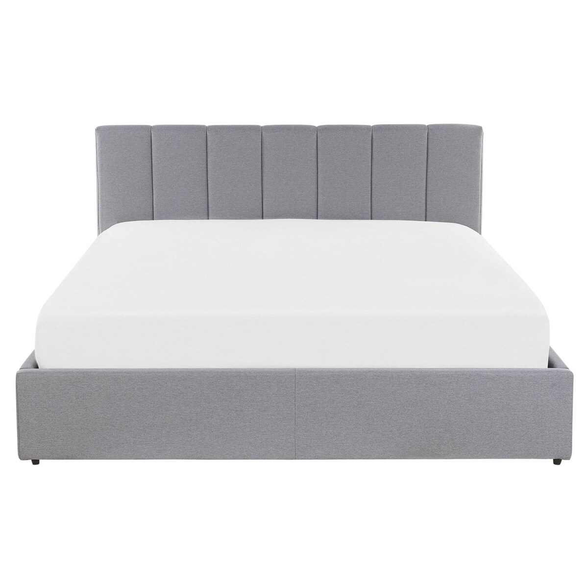 Łóżko z pojemnikiem DREUX 160 x 200 cm Jasnoszary