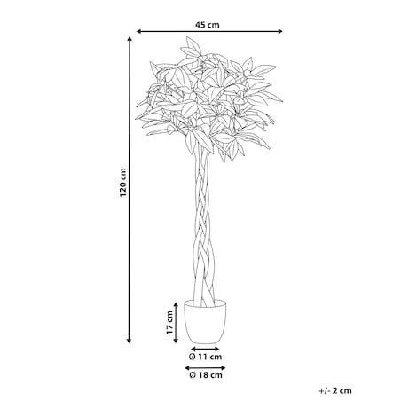 Sztuczna roślina PACHIRA TREE 120 cm Zielony