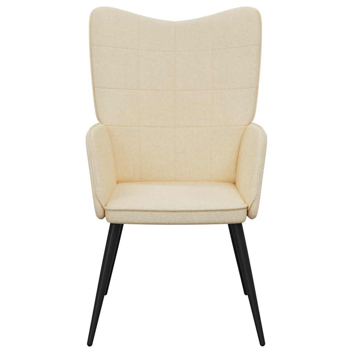 vidaXL Fotel, kremowy, obity tkaniną