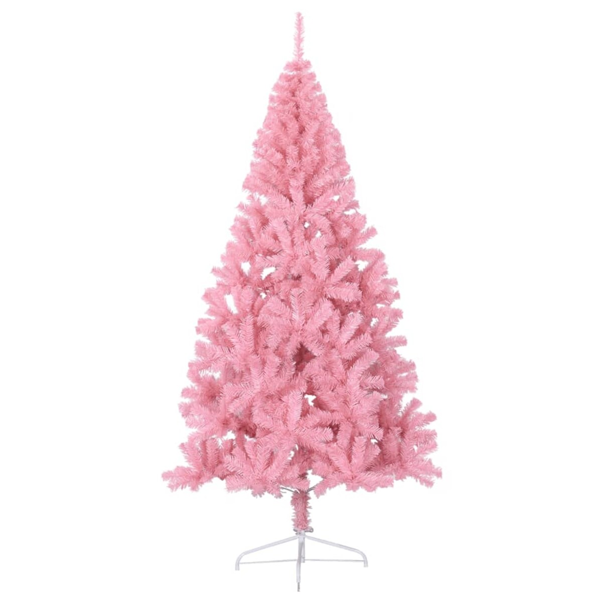 vidaXL Sztuczna choinka połówka ze stojakiem, różowa, 210 cm, PVC