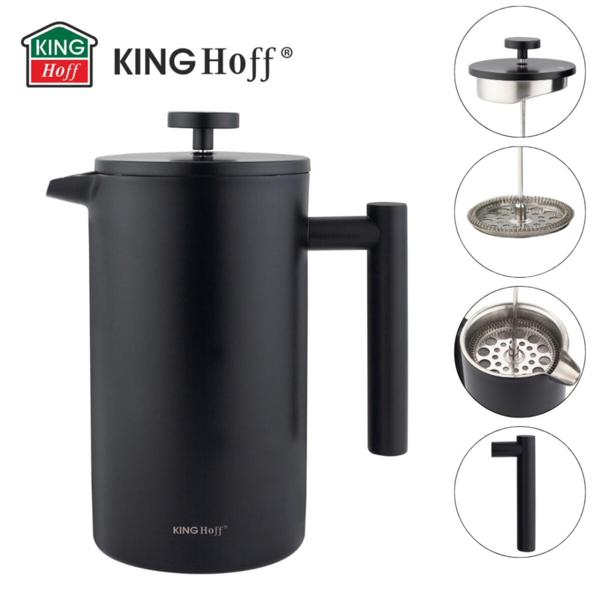 Kinghoff zaparzacz do herbaty kawy french press 1.0L KH1996
