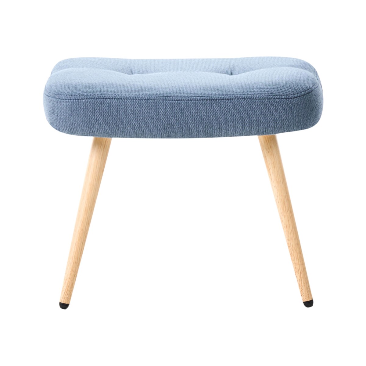 Fotel uszak VEJLE Z podnóżkiem Welur Ciemnoniebieski