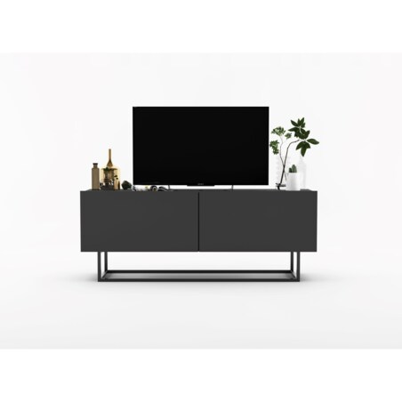 Szafka RTV Loft Industrialna Komoda RTV Grafit MAT 120 cm