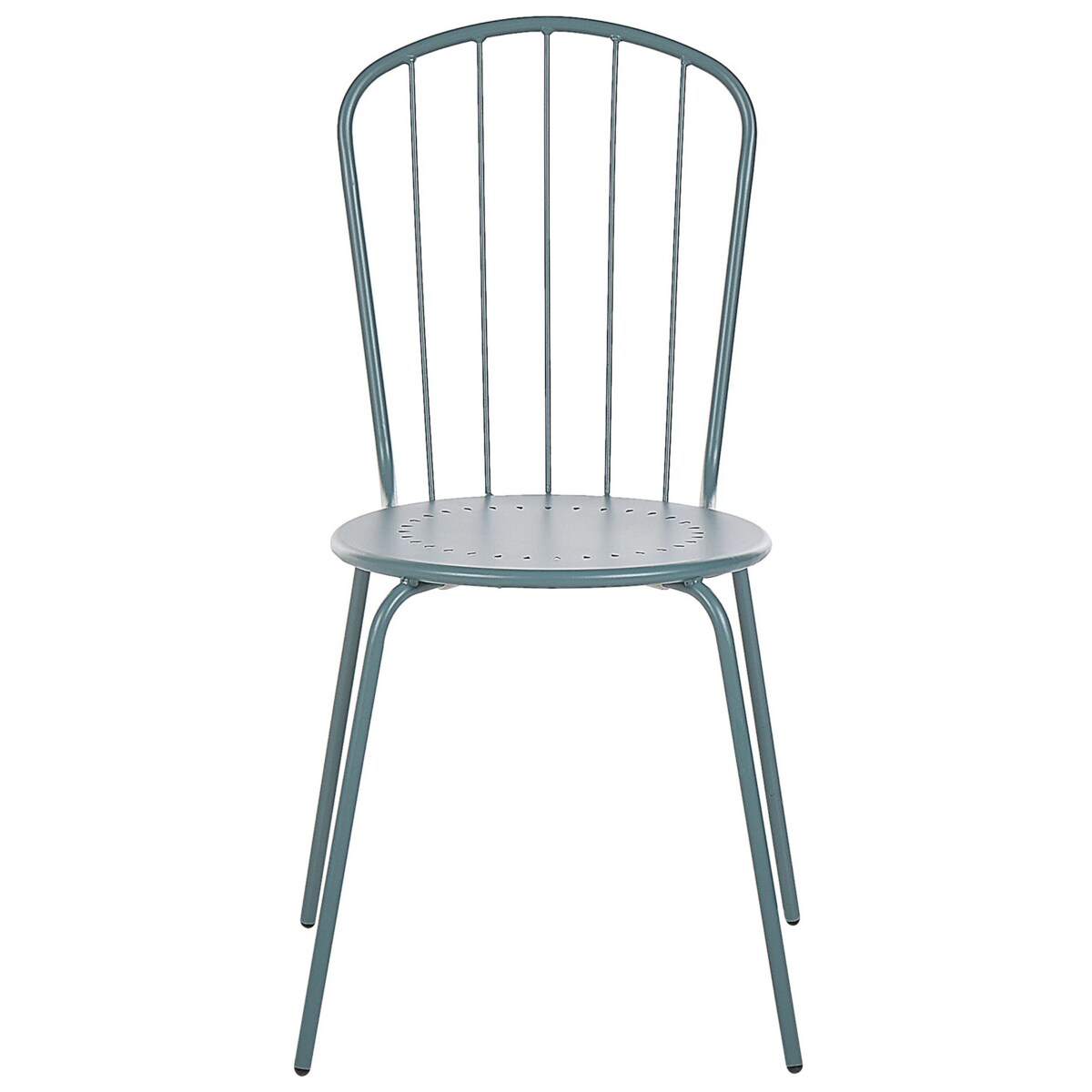 Zestaw 4 krzeseł ogrodowych metalowy jasnoniebieski CALVI