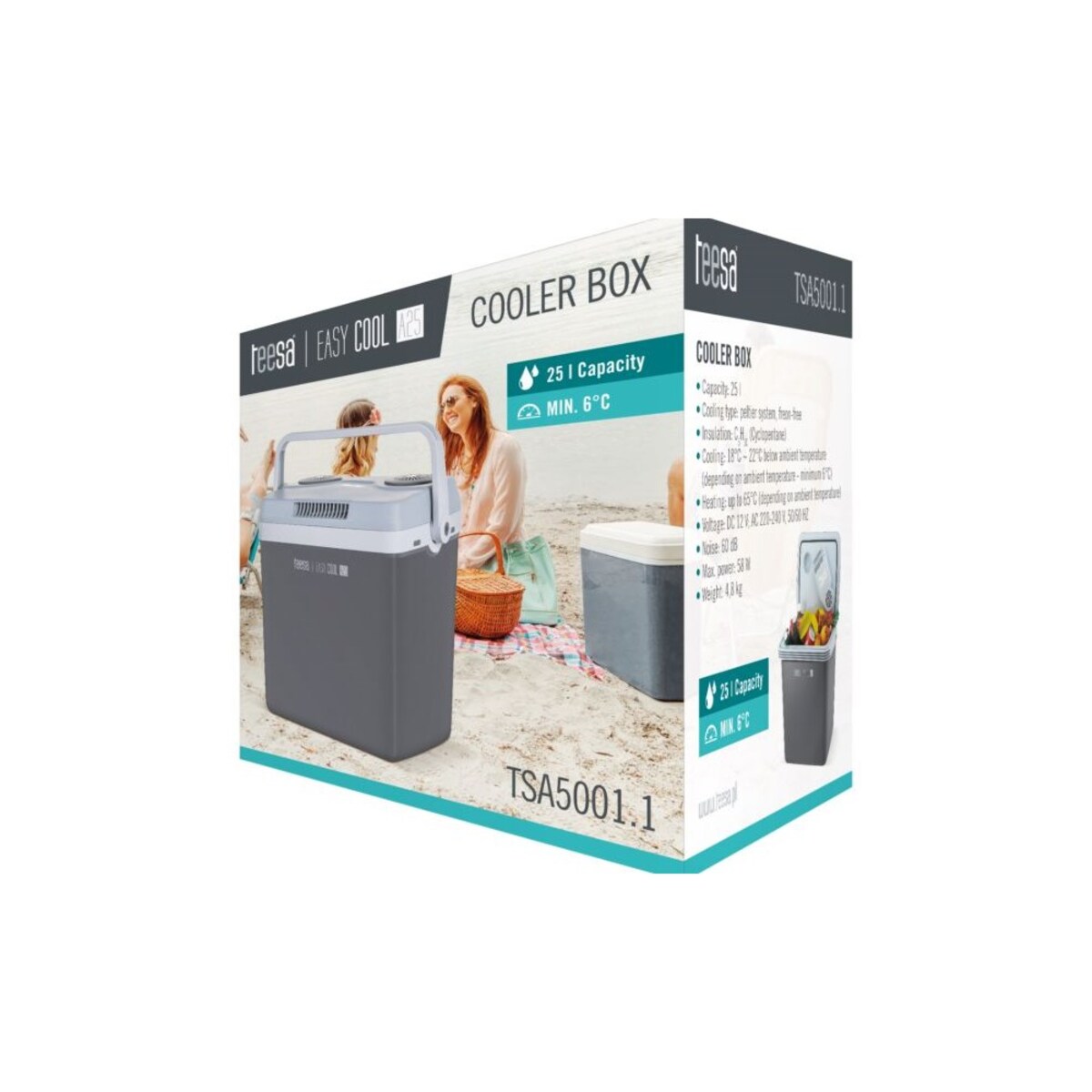 TEESA lodówka turystyczna z funkcją grzania 25l TSA50011