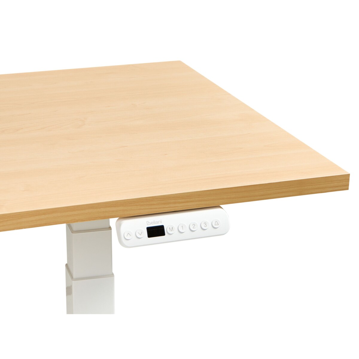 Biurko regulowane elektrycznie DESTINES Jasny brąz/ biały 120 cm 60 cm