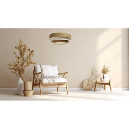 Lampa wisząca ERUTAN TRIPLE żółta/kremowa