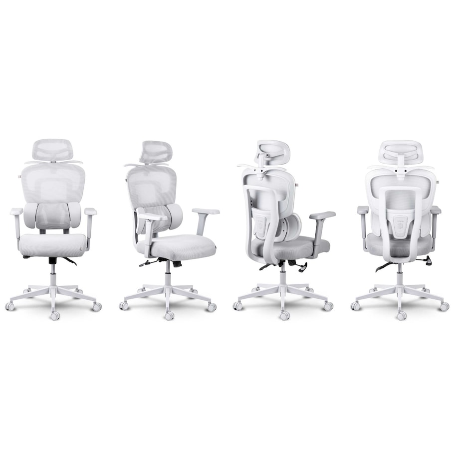Fotel biurowy obrotowy Sofotel Talin ergonomiczny regulowany z mikrosiatką szary