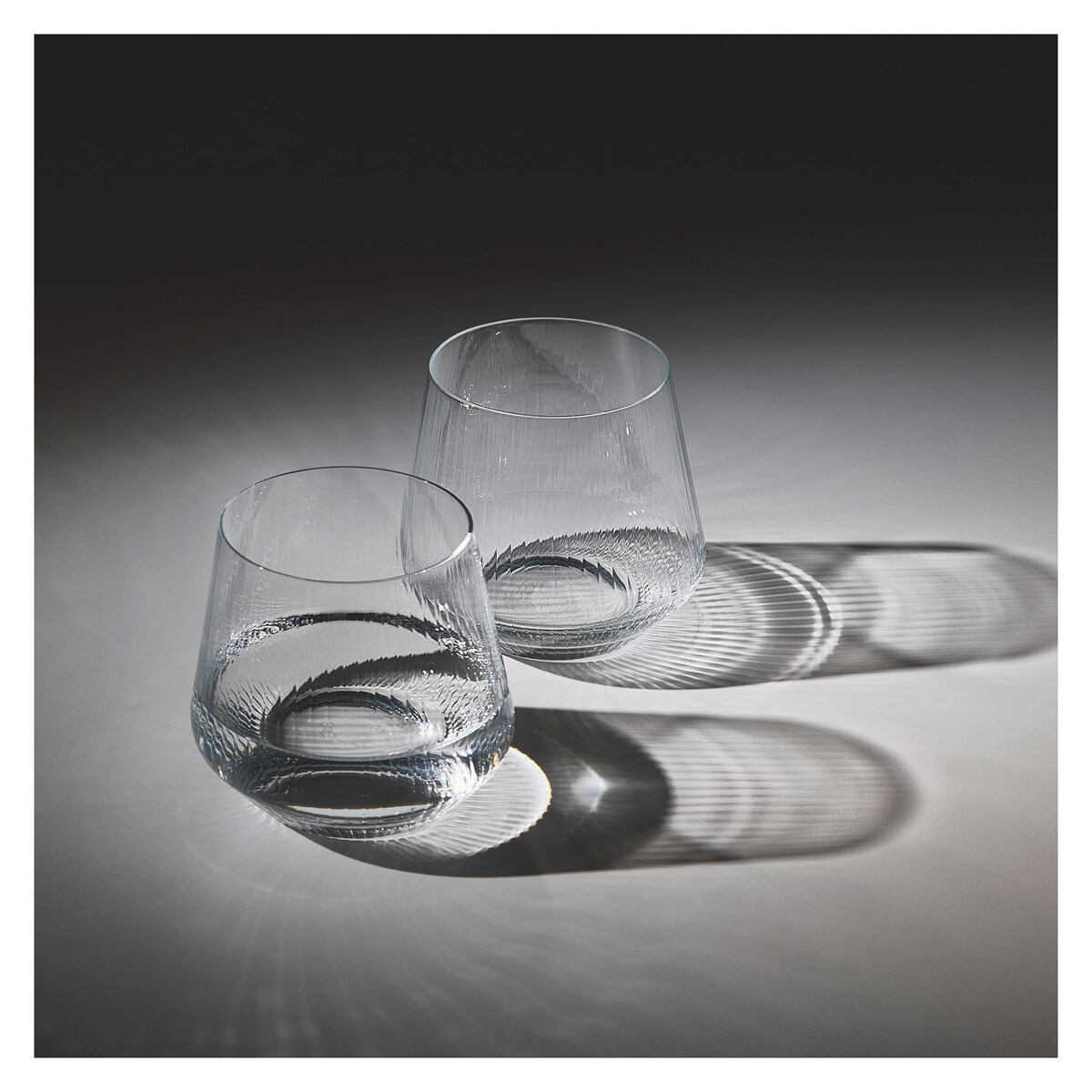 Ritzenhoff Sonnenschliff – Zestaw 6 Kryształowych Szklanek 420 ml do Wody i Napojów, Ryflowane