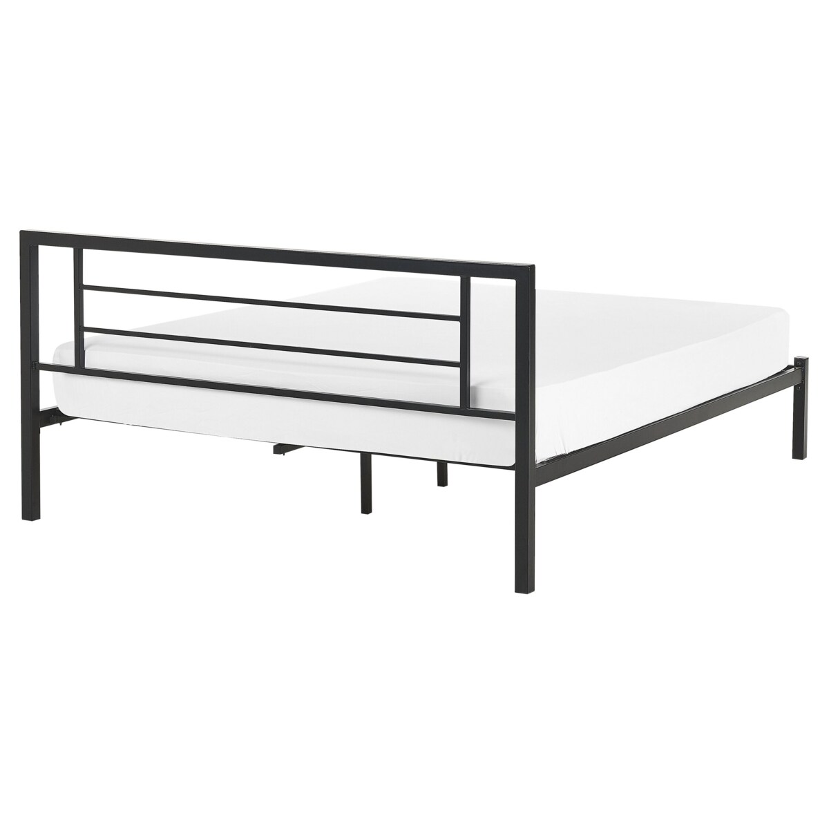 Łóżko metalowe 160 x 200 cm czarne CUSSET