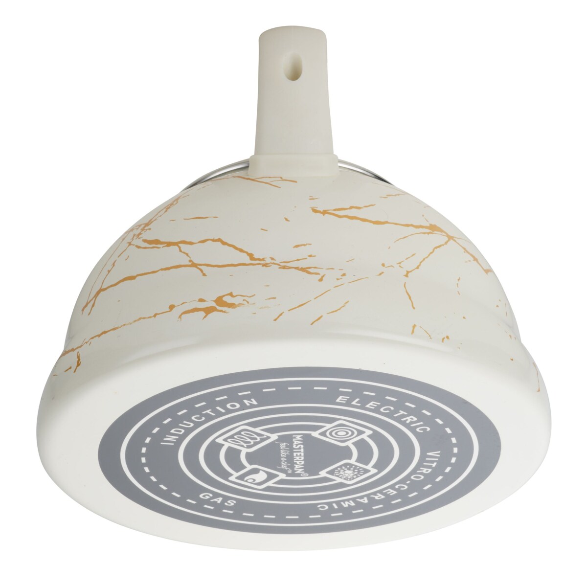 Czajnik Emaliowany Retro 2.2L Z Gwizdkiem Stal Węglowa Biały Indukcja Gaz