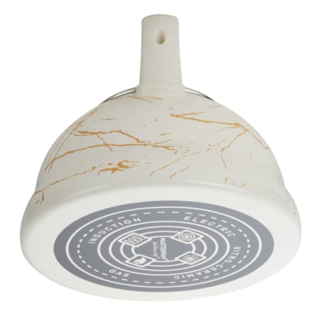 Czajnik Emaliowany Retro 2.2L Z Gwizdkiem Stal Węglowa Biały Indukcja Gaz