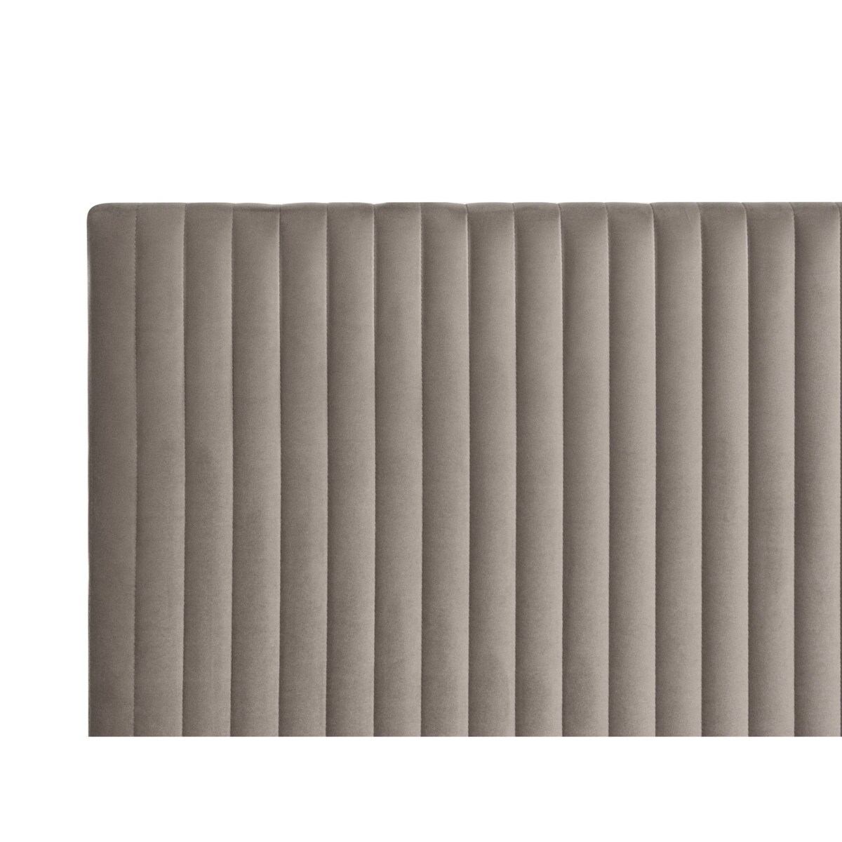 Łóżko kontynentalne z pojemnikiem Welur DAME 180 x 200 cm Beżowoszary