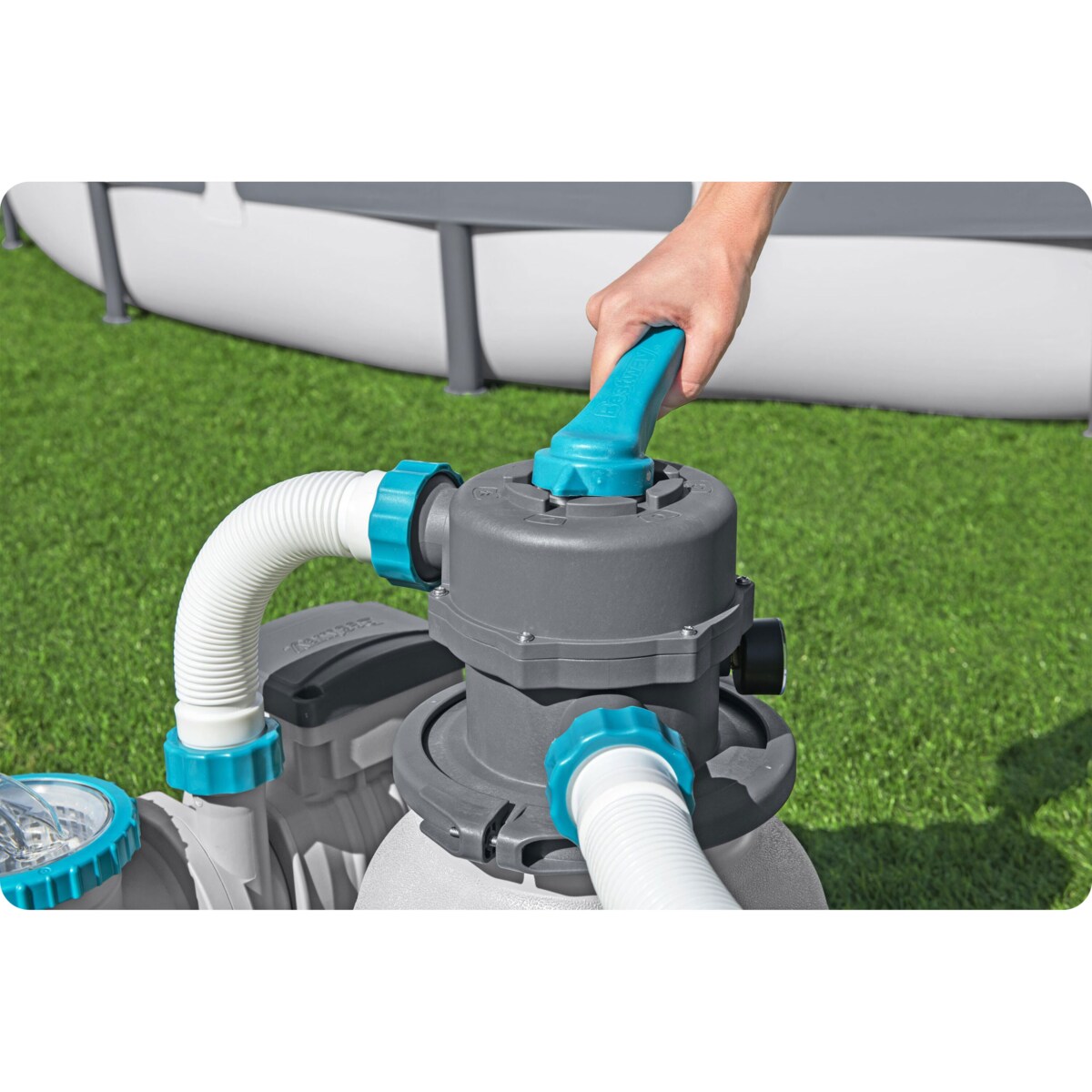 Pompa piaskowa do basenu filtr 6056 l/h + piasek 25kg Bestway 58497