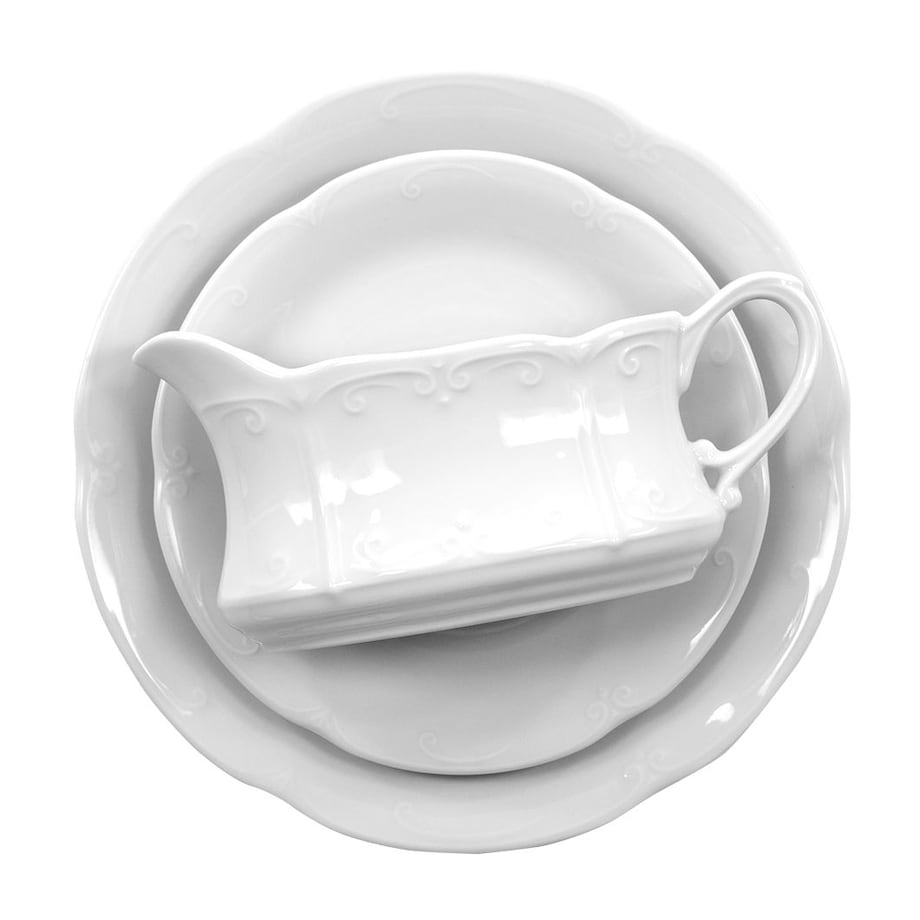 Serwis obiadowy dla 12 osób 44 el. Kamelia Biała C000