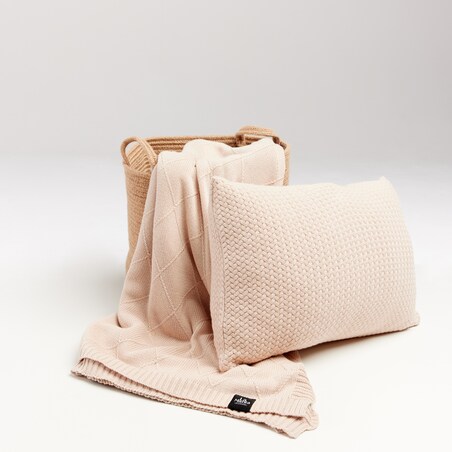 Poszewka rustykalna podłużna beżowa, 40 x 60 cm, La Manta