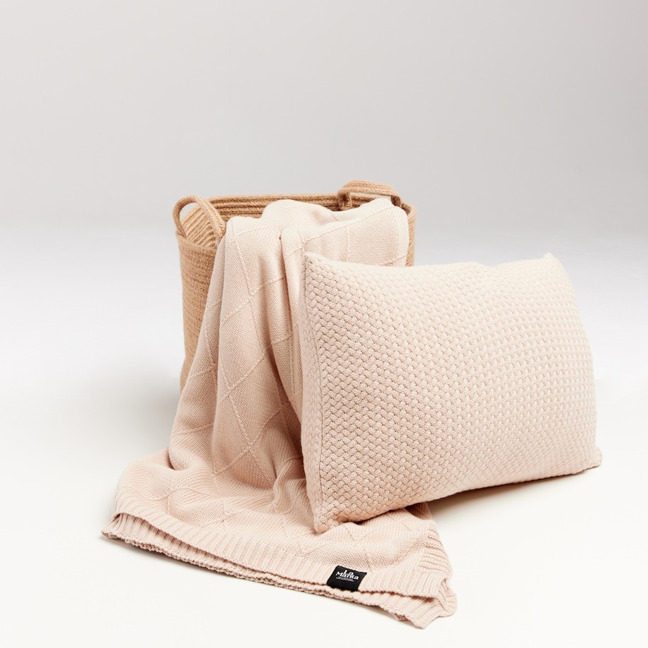 Poszewka rustykalna podłużna beżowa, 40 x 60 cm, La Manta