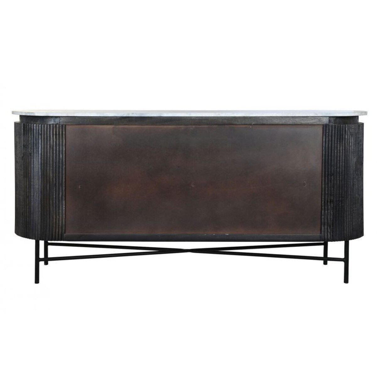 Komoda z lamelami i marmurowym blatem 75x45x160 cm BIRBA