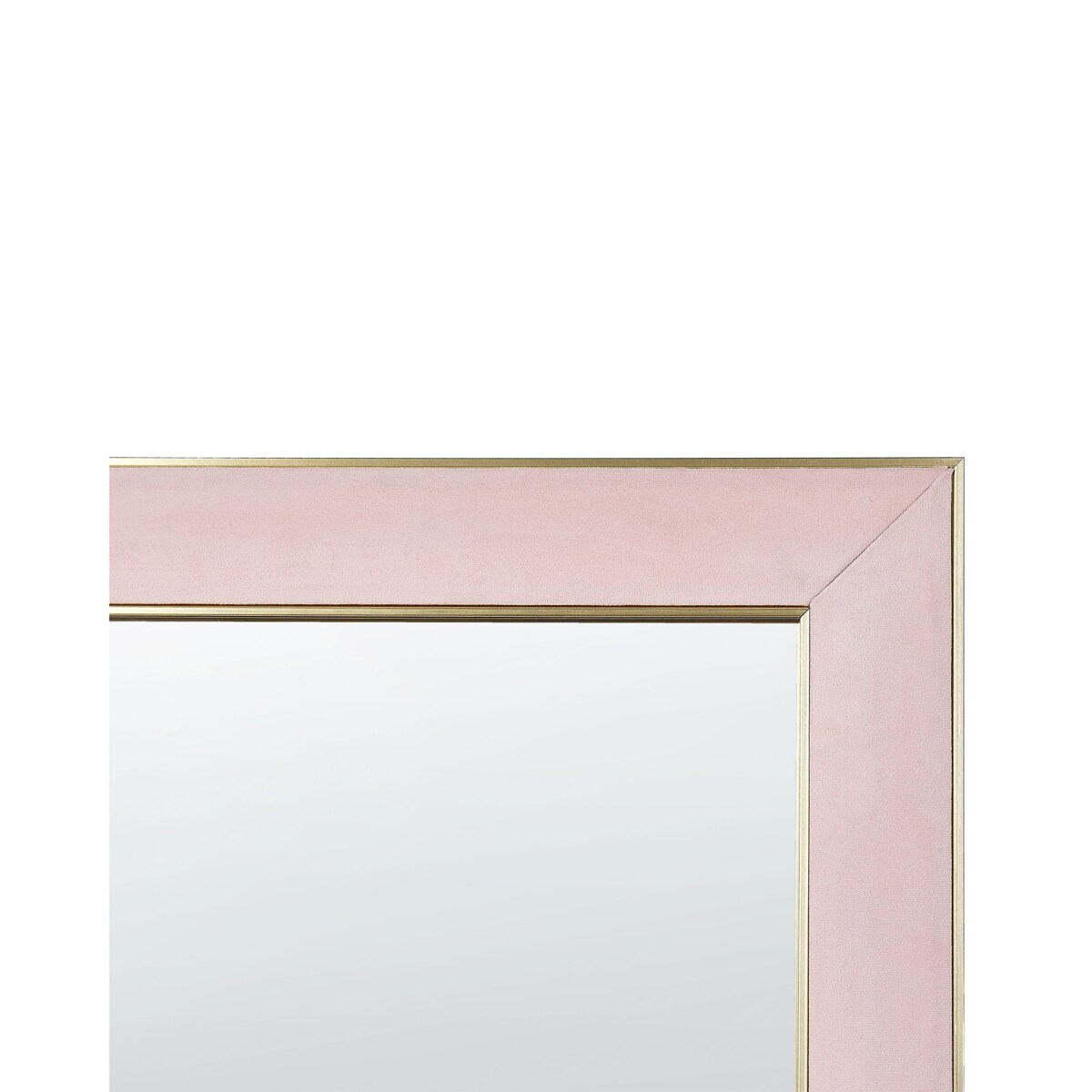 Lustro stojące welurowe 50 x 150 cm różowe LAUTREC