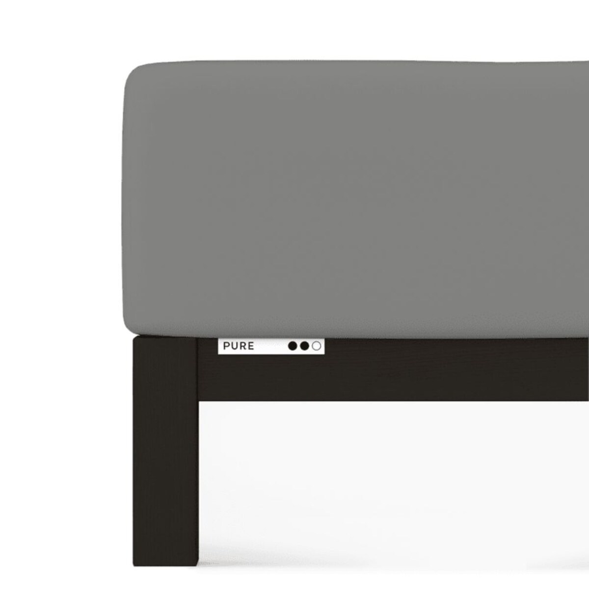 Prześcieradło Schlafgut Pure Standard 120x190-130x220 cm Gray Mid 128