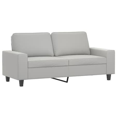 vidaXL Sofa 2-osobowa, jasnoszary, 140 cm, tapicerowana mikrofibrą
