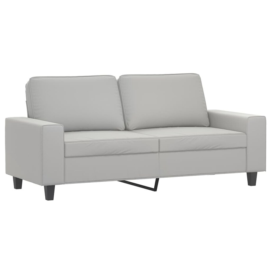 vidaXL Sofa 2-osobowa, jasnoszary, 140 cm, tapicerowana mikrofibrą