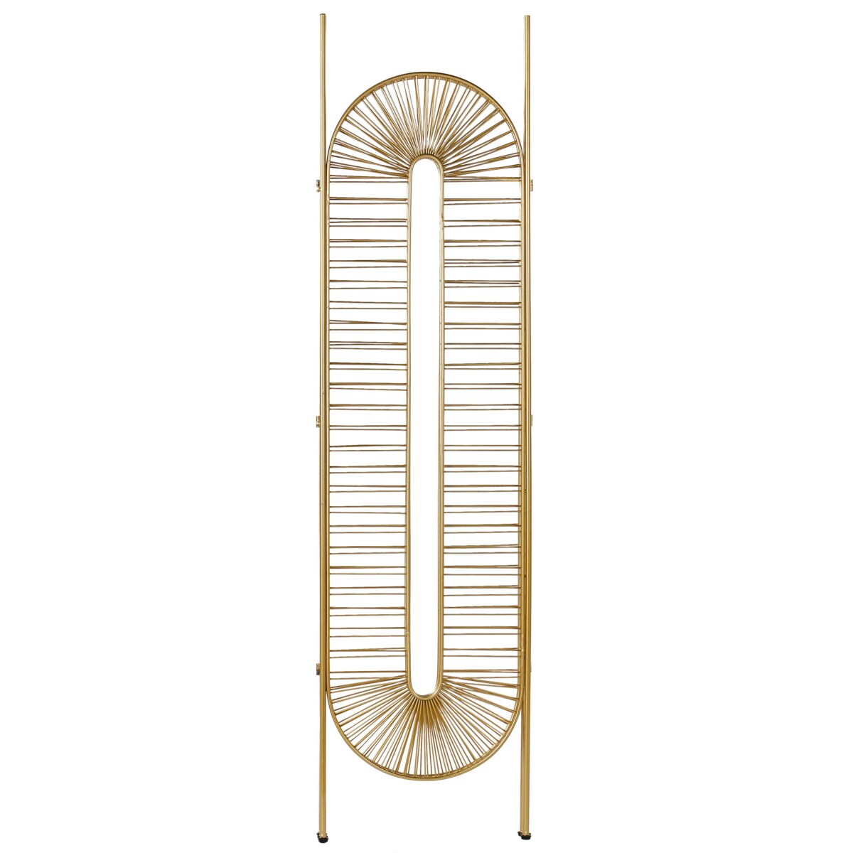 3-panelowy składany parawan pokojowy metalowy 135 x 170 cm złoty NOALE