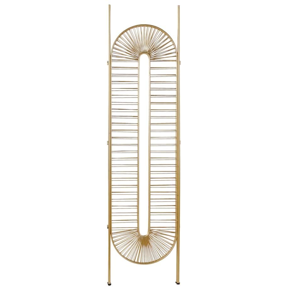 3-panelowy składany parawan pokojowy metalowy 135 x 170 cm złoty NOALE