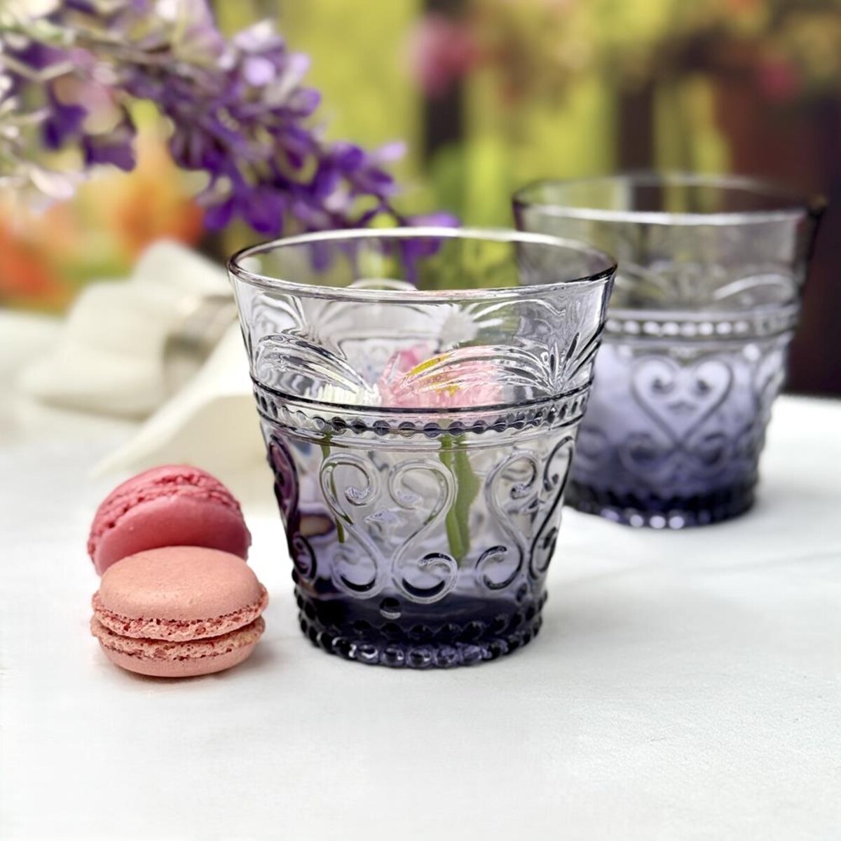 VILLA ITALIA Szklanka ametystowa 250 ml 9 cm FIORINO