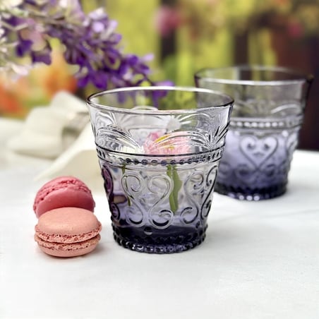 VILLA ITALIA Szklanka ametystowa 250 ml 9 cm FIORINO