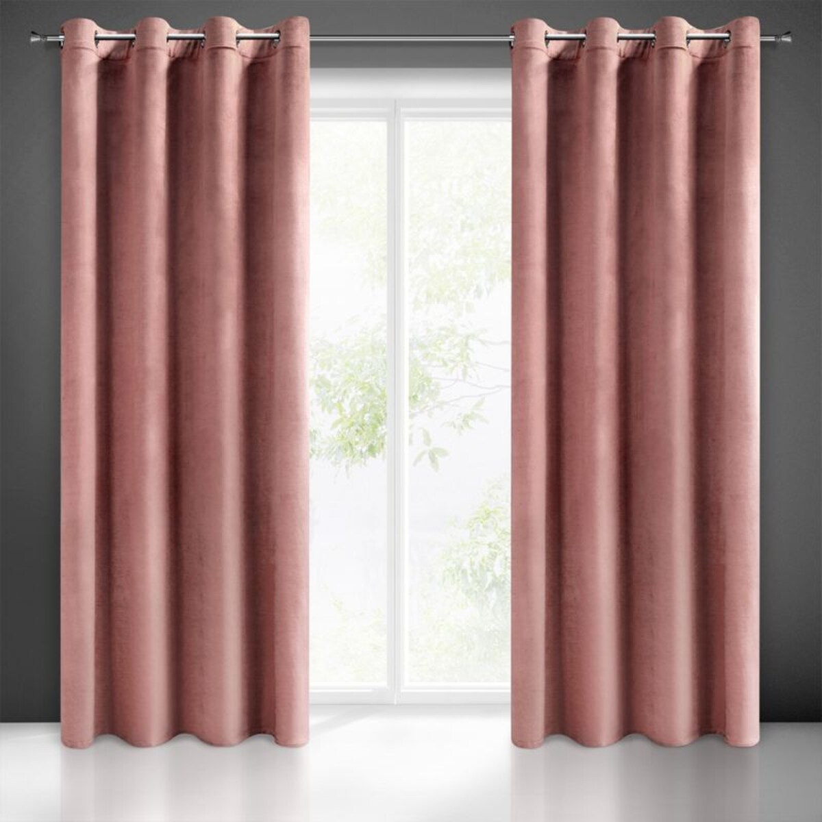 Zasłona Półzaciemniająca Kółka Welurowa Welwet Velvet Aksamitna Gładka