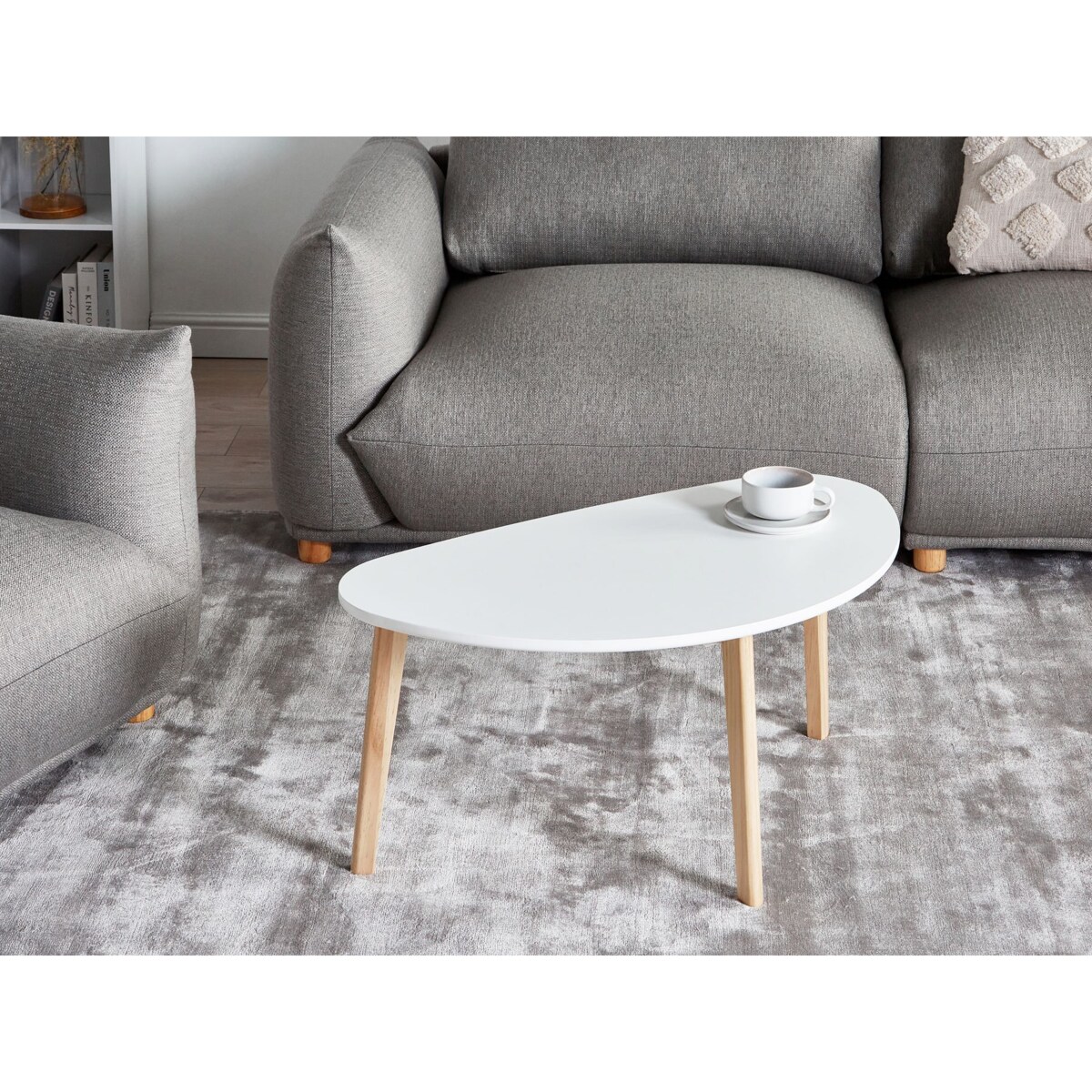 Stolik kawowy mały biały FLY