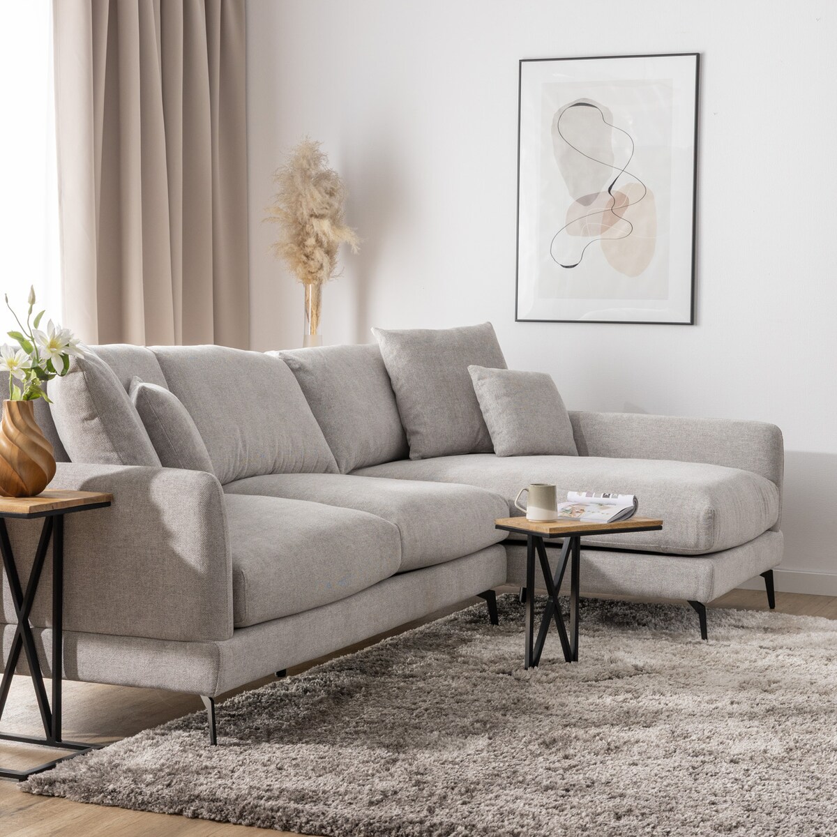 Sofa Odense grey, 290x95x90 cm