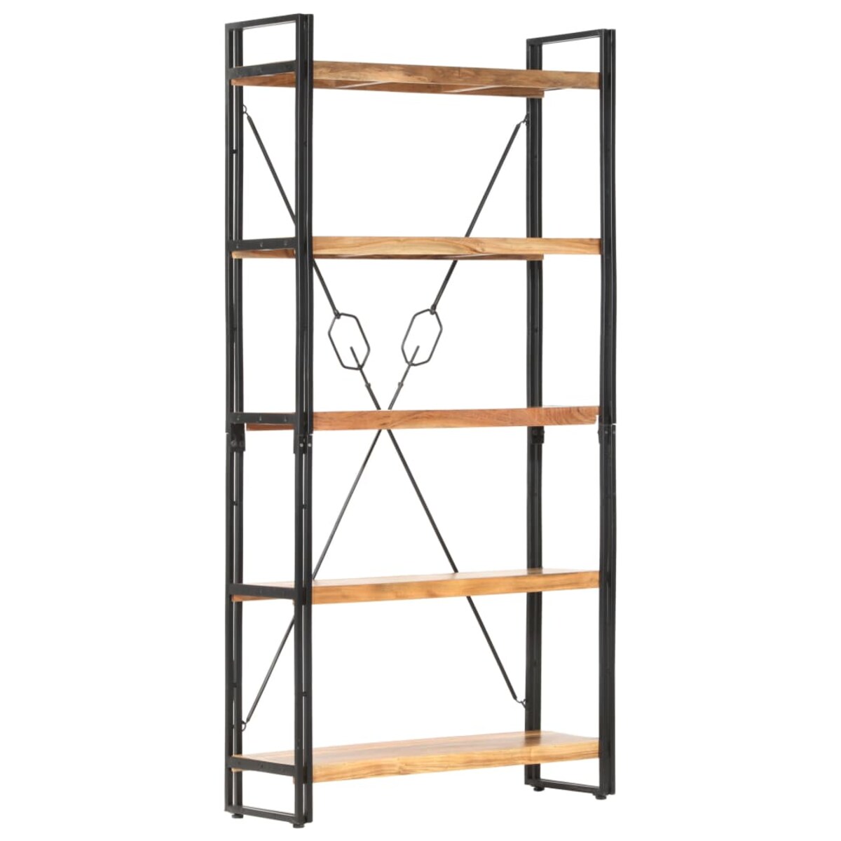 vidaXL 5-poziomowy regał na książki, 90x30x180 cm, drewno akacjowe