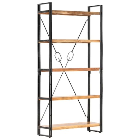 vidaXL 5-poziomowy regał na książki, 90x30x180 cm, drewno akacjowe