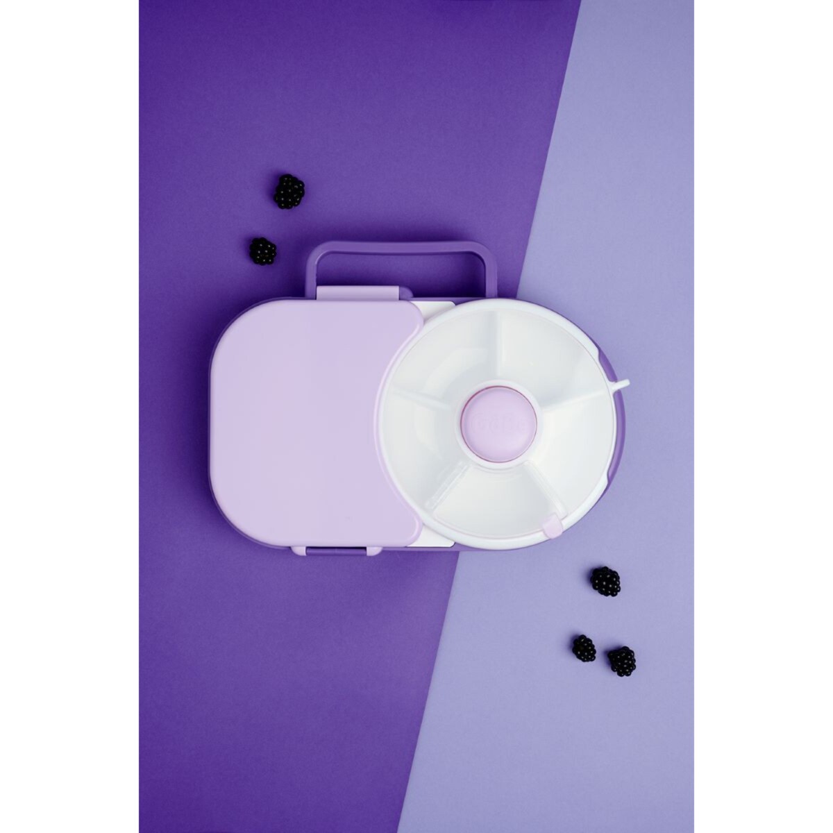 GOBE 2IN1 LUNCHBOX & SNACK SPINNER śniadaniówka dla dzieci, Grape Purple