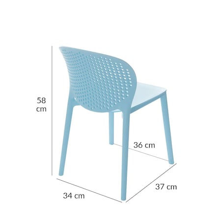 Krzesełko dziecięce Pico II light blue, 36x38x59cm